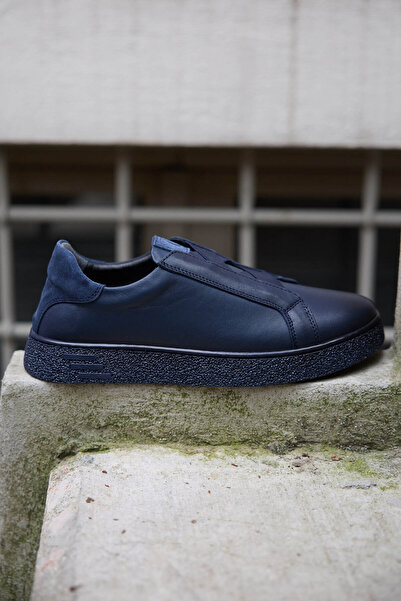 Vantaggio Ανδρικά casual παπούτσια Tonelli Navy Blue 100% γνήσιο δέρμα