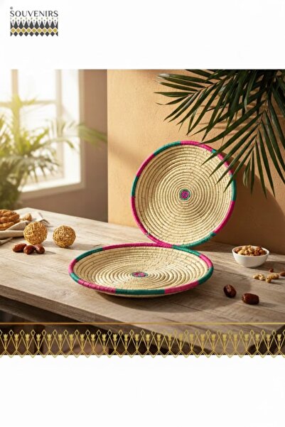 Generic Handcrafted Wicker Serving Plate Decorative & Functional Table Accent