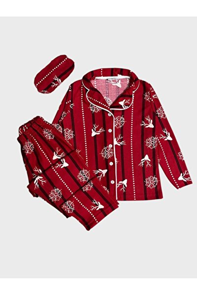 tusem butik homewear Majka i ćerka pamučna antilop tkanina crveni jelen uzora...