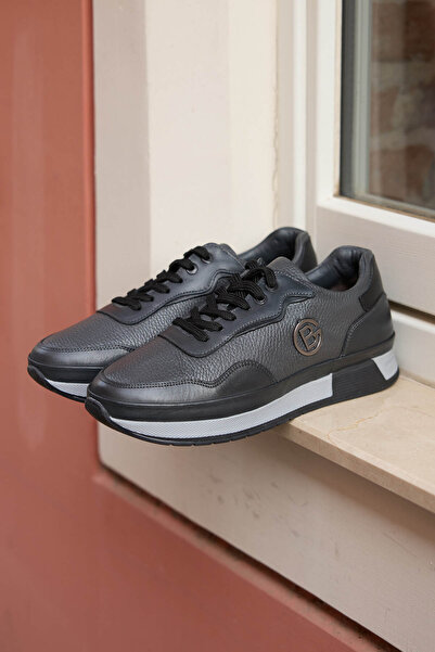 Vantaggio Astor Gray 100% Genuine Leather Casual Men's Shoes