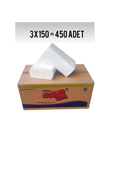 Romofy Z Katlama Dispenser Kağıt Havlu Peçete 150 Lü 3 Paket Peçete