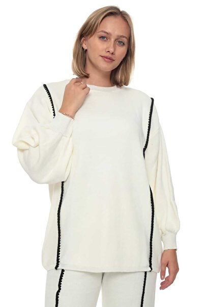 EFENDİX Rose Stitched Knitting Suit