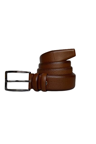 GoDeri 100% Γνήσιο Δέρμα Ποιότητας, Καφέ Κλασικό, Υφασμάτινη Ζώνη Παντελονιού 3,5 cm=dk-142-143-144