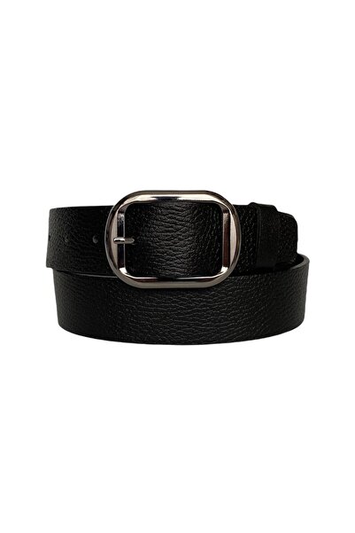 GoDeri 100% Genuine Leather, Black Nickel Buckle Black Women's Jeans Belt 4 C...