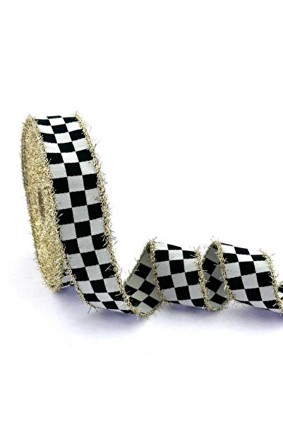 lolipophobi Simli Damalı Kurdele(3 Cm X 1 Mt), Kurdele, Yılbaşı, Damalı, Kapı...