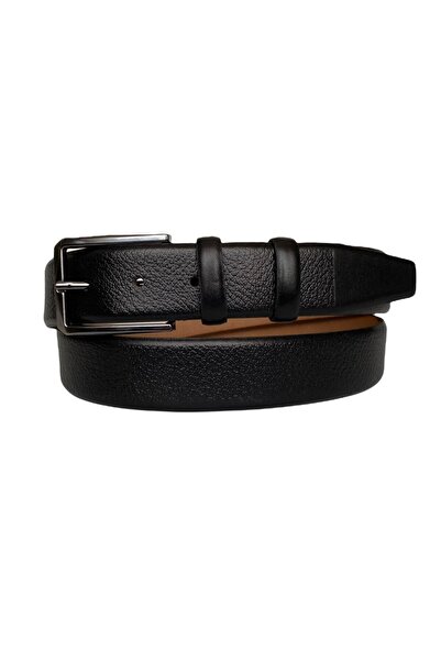 GoDeri 100% Γνήσιο Δέρμα Ποιότητας, Μαύρο Κλασικό, Υφασμάτινη Ζώνη Παντελονιού 3,5 Cm=dk-142-143-144