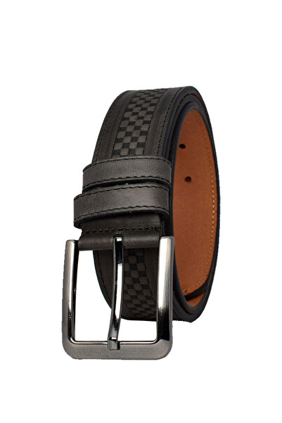 GoDeri 4 см Темно-сірий антрацитовий ремінь з 100% натуральної шкіри Efsane - Tigu.Nokta