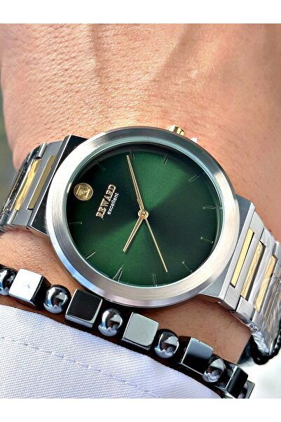 Reward Altın Gümüş Renk Sade Klasik Model Erkek Kol Saati + BİLEKLİK HEDİYELİ