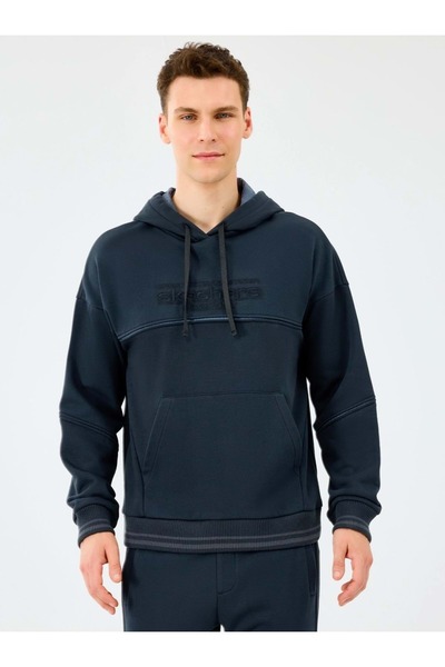 SKECHERS M Hoodie με κουκούλα Φούτερ S2520227 Ανδρικό με κουκούλα Φούτερ ΜΑΥΡΟ