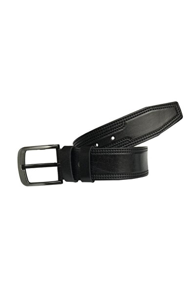 GoDeri Спортивний ремінь з чорної шкіри з візерунком натуральної шкіри 4,5 см = dk-0099