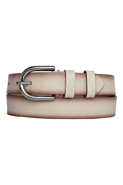 GoDeri 100% Genuine Leather, Nickel Buckle 3 Cm Mink Women's Belt; Dress, Tro...