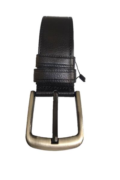 GoDeri Чорний ремінь з вишитим візерунком, 100% натуральна шкіра, ширина 4,5 см = dk-0018