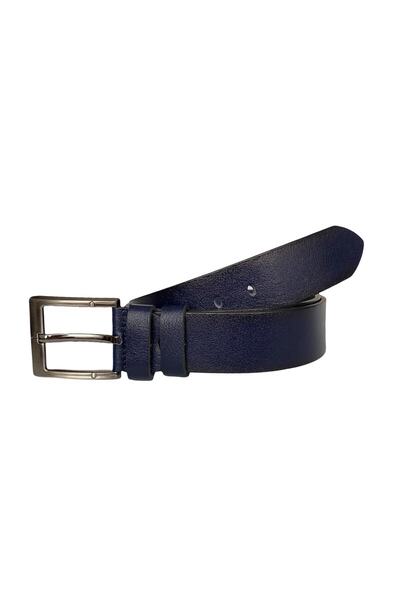 GoDeri Γνήσιο δέρμα Premium, Navy Blue Denim Sports Belt, 4,5 cm=προ-επίπεδη