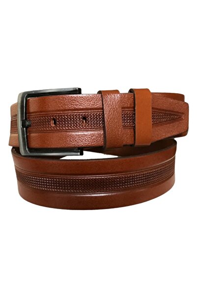 GoDeri Спортивний ремінь із натуральної шкіри з середнім тисненням, 4,5 см = hs-dk-0012