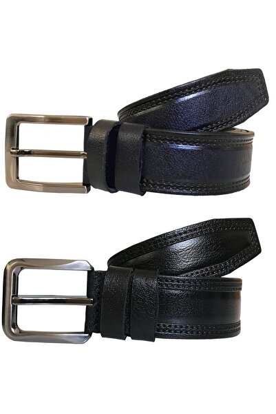 GoDeri Натуральна шкіра, 2-х частинний супер набір, чорний, темно-синій, 4 см...