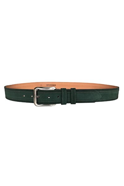 GoDeri 100% натуральна шкіра, набір з 2 предметів, замша темно-зелена, чорний ремінь 4 см = 2 шт. замша. шкіра. 4 см