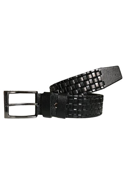 GoDeri Набір з 2 ременів з натуральної шкіри, 4 см, чорний, темно-синій = 2 шт. 119-121