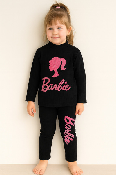 SANTRALBEBE Set jambiere Barbie material reiat pentru fete