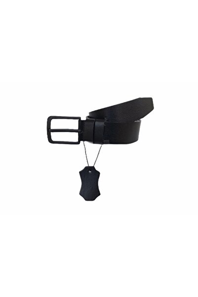 GoDeri Колан от естествена кожа 4 см, черен, както от деним, така и от плат = gkdk0015