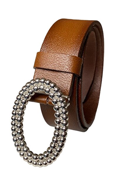 GoDeri 100% Prava koža , Srebrni ovalni Sa kopčom Smeđe ženske farmerke Kaiš ...