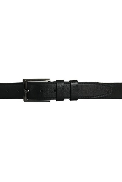 GoDeri Шкіряний ремінь чорний з принтом під шкіру, ширина 3,5 см = dk-8181