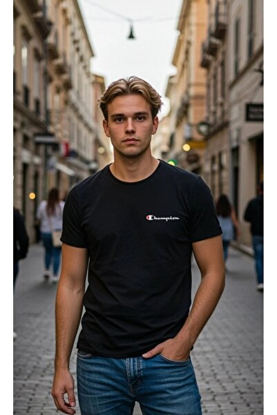 Free Tarz Nyomtatott bajnok feliratos fekete póló