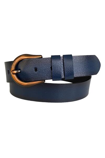 GoDeri 100% натуральна шкіра, легендарний мідний колір з пряжкою, темно-синій жіночий ремінь для джинсів 4 см = 70-мідний