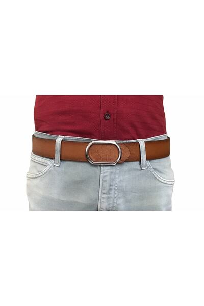 GoDeri Γνήσιο δέρμα Νέα τάση, καρφίτσα Οβάλ γυαλιστερή ασημένια πόρπη, ανθεκτική μαύρισμα ζώνη 4 cm=gotoka