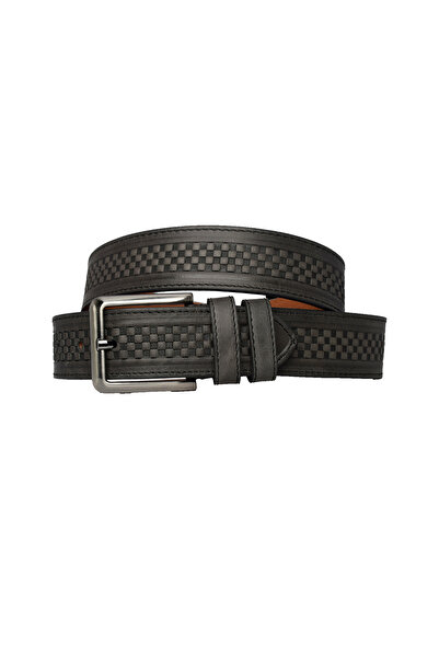 GoDeri 4 см Темно-сірий антрацитовий ремінь з 100% натуральної шкіри Efsane - Tigu.Nokta
