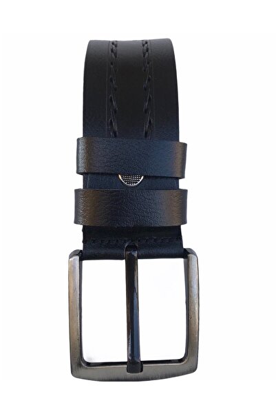 GoDeri Чорний ремінь із візерунком під натуральну шкіру = dk-0022