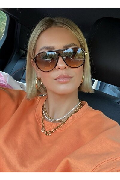 funeyes Marcus Brown Pilot Sunglasses Unisex Popular Model Glasses Drop Model Uv400 Protected Lightweight