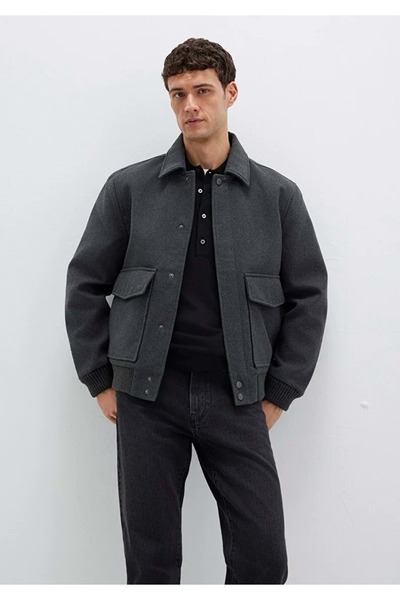 Mavi M0110658-80023 Wool Blend Jacket Men's Jacket Gray