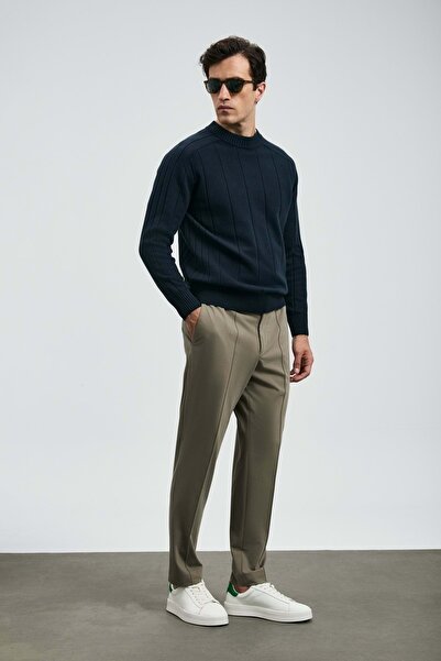 Lufian 112190329 Simon Smart Men's Chino Pants Slim Fit Men's Pants Toprak