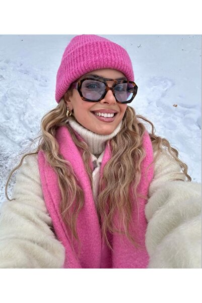 funeyes Vehla Leopard Pattern Blue Color Trend Glasses Sunglasses Colored Glass New Season Large Glasses