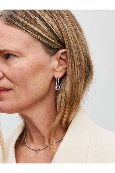 Pandora İki Renkli Sarılı Kalp 925 Ayar Gümüş Charm