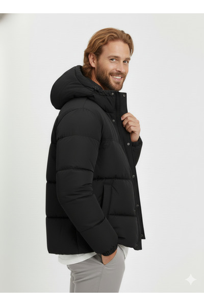 Jack & Jones JJEBRADLEY PUFFER HOOD SN SİYAH12256974