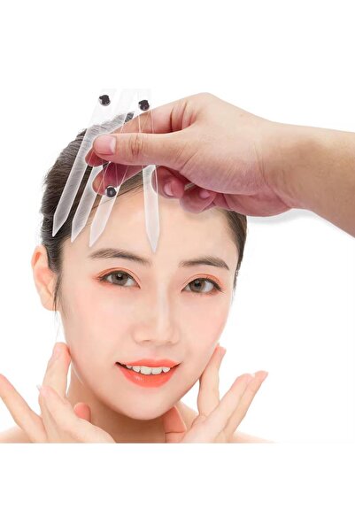 Anıl Gel Polish Microblading Kalıcı Makyaj Ölçüm Haritalama Cetveli-Kaş Çizim Yayı-Kaş Haritalama Kiti