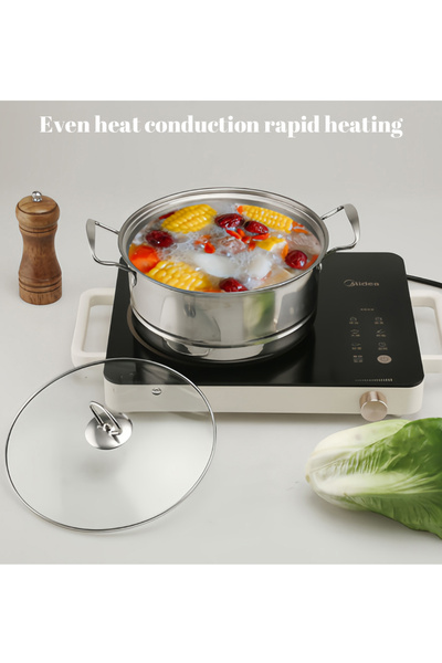 Generic Leon Home 10-piece Thickened Stainless Steel Cookware Set - Ergonomic Wire Handles