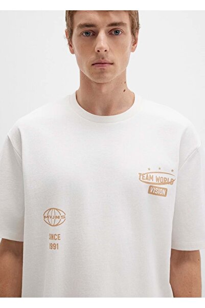 Mavi 0612913 Printed T-Shirt Short Sleeve T-Shirt Men's T-Shirt White