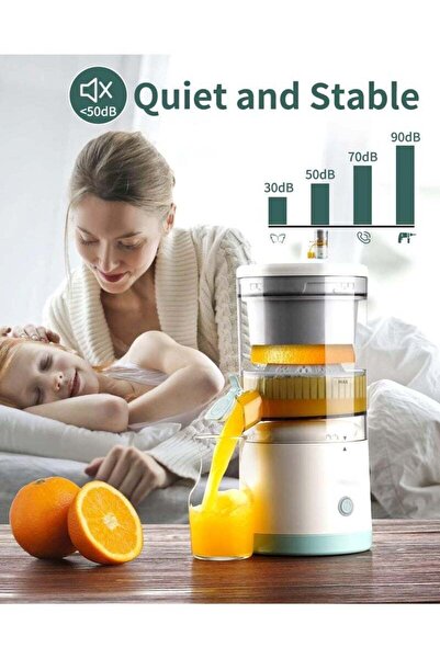 fulina Electric Juicer, Electric Citrus Juicer Rechargeable Portable Juicer for Orange,with Easy Pour Spout