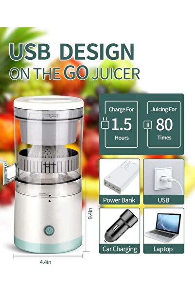 fulina Electric Juicer, Electric Citrus Juicer Rechargeable Portable Juicer for Orange,with Easy Pour Spout