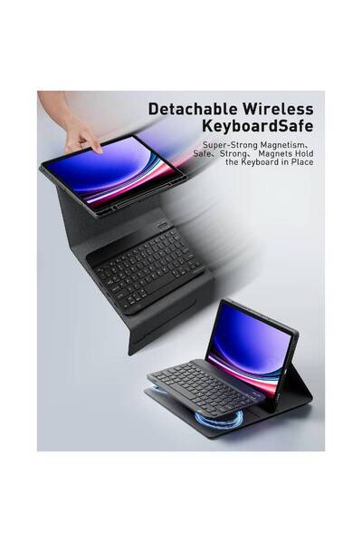 HYX Keyboard Case for Samsung Galaxy Tab S10 FE Plus 13.1" - Black