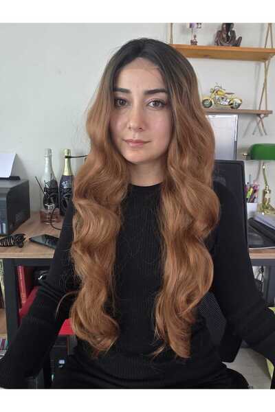 Perukçu Alev UZUN BAKIR RENK SENTETİK PERUK
