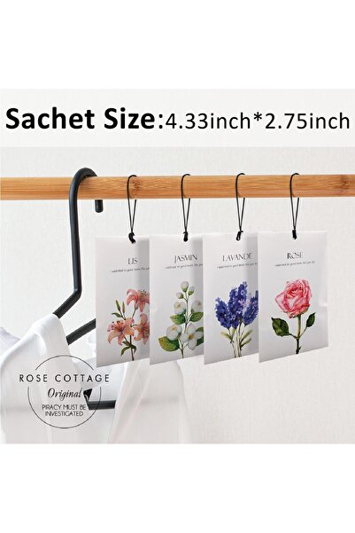 Bukela 12 Packs Closet Air Deodorizer Freshener Scented Sachets Long Lasting 4 Scents