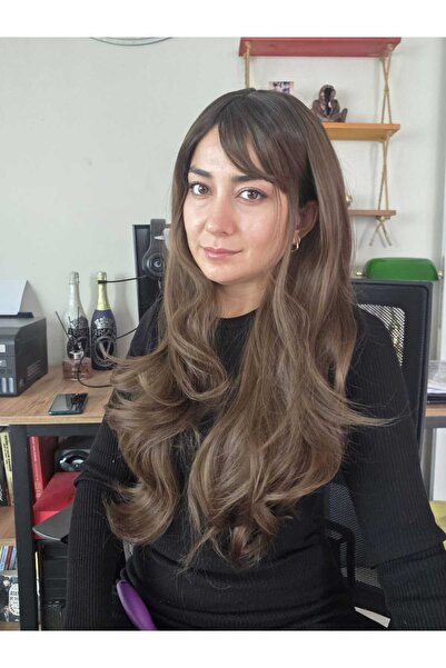 Perukçu Alev KAKÜLLÜ SENTETIK PERUK UZUN DALGALI KAHVERENGİ 1009NO