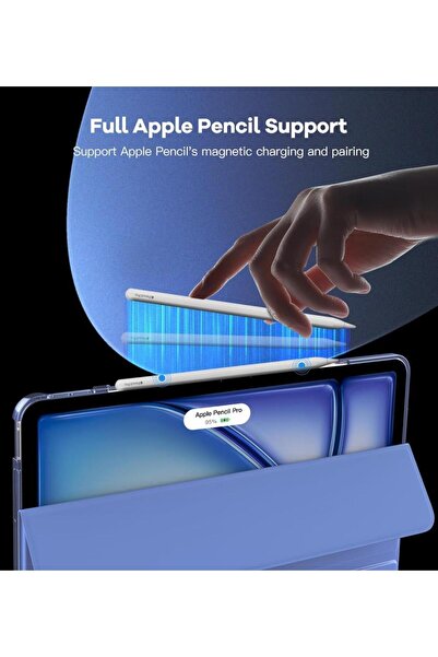 UnDePlus For Apple iPad Air 13Inch M2 Case Flip Cover with Pen Slot Pc Case A2898 A2899 A2900