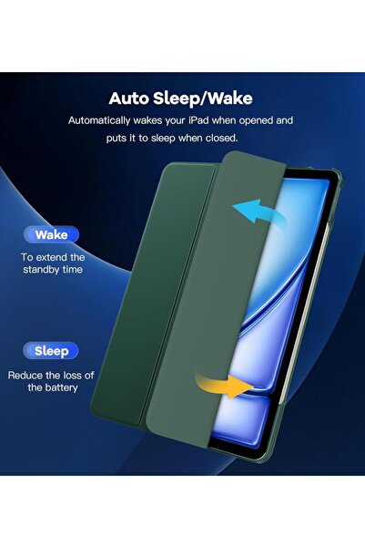 UnDePlus iPad Air 13Inch M2 Compatible Case Flip Cover with Pen Slot Pc Case A2898 A2899 A2900