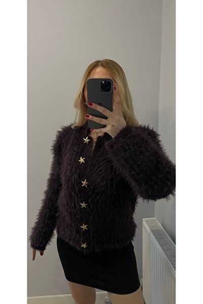 rose tml giyim Women's Knitwear Bearded Star Button Detailed Cardigan