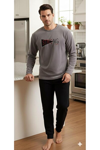 Sude HOMEWEAR ΑΝΔΡΙΚΗ ΣΕΤ ΠΙΤΖΑΜΑ FLEECE