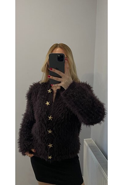 rose tml giyim Women's Knitwear Bearded Star Button Detailed Cardigan